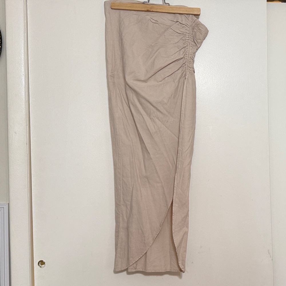 Zara Beige Wrap Skirt